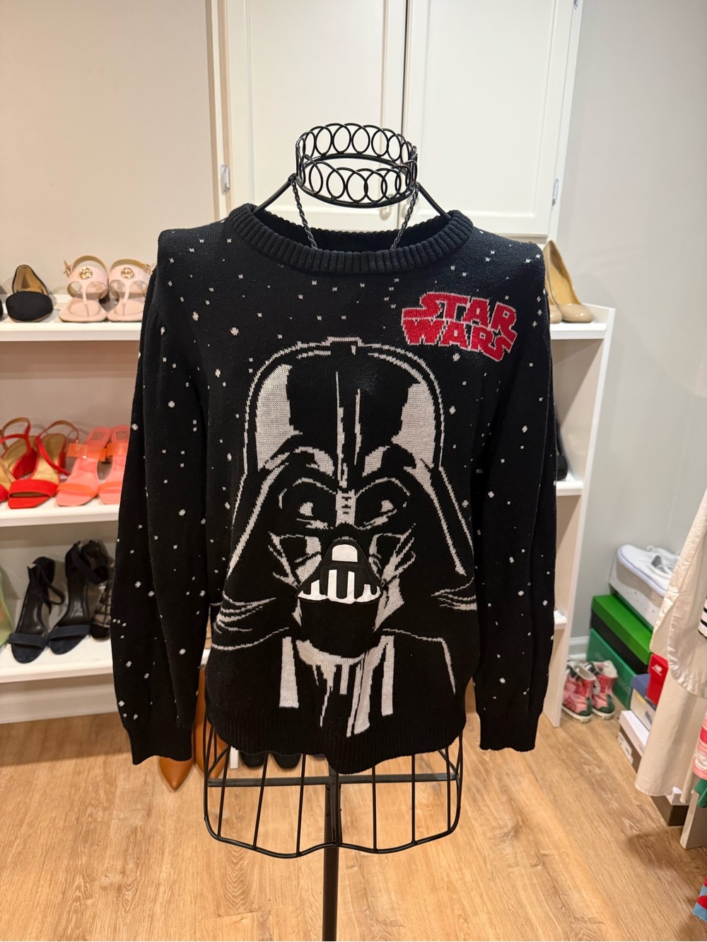 Star Wars Black & White Darth Vader Graphic Crewneck Sweater